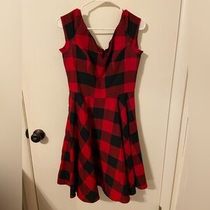 Hell Bunny Buffalo Plaid Fit and Flare Dress